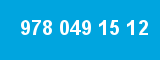 978 049 15 12 978 049 15 12